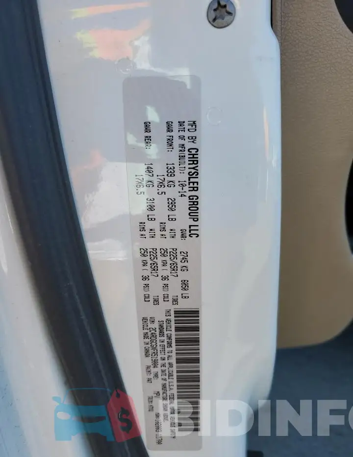 2C4RDGCGXFR519004 Photo# 13