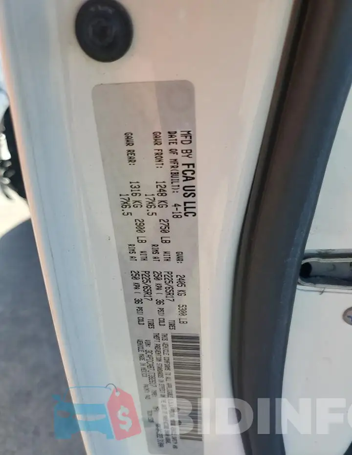 3C4PDCAB7JT382617 Photo# 13