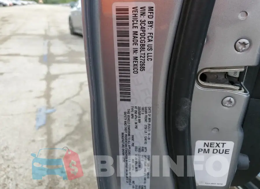 3C4PDCGB8LT272685 Photo# 13