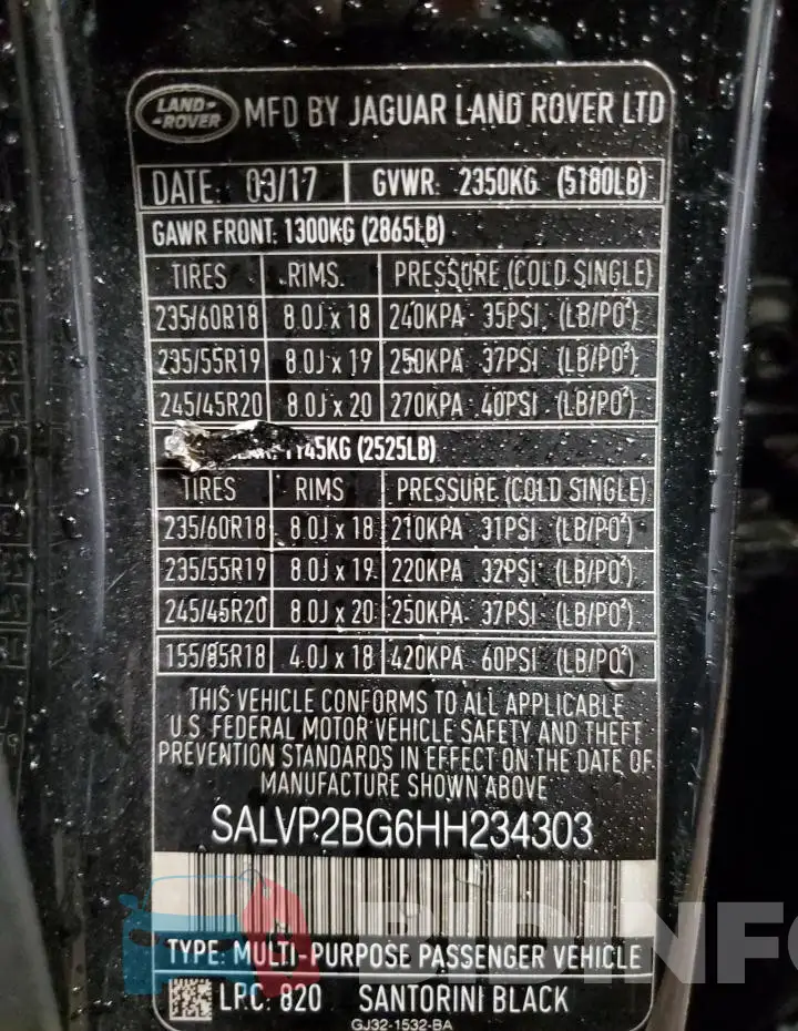 SALVP2BG6HH234303 Photo# 14
