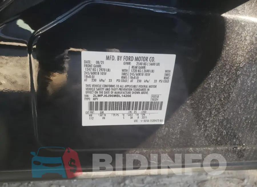 2LMPJ6J96MBL14266 Photo# 13