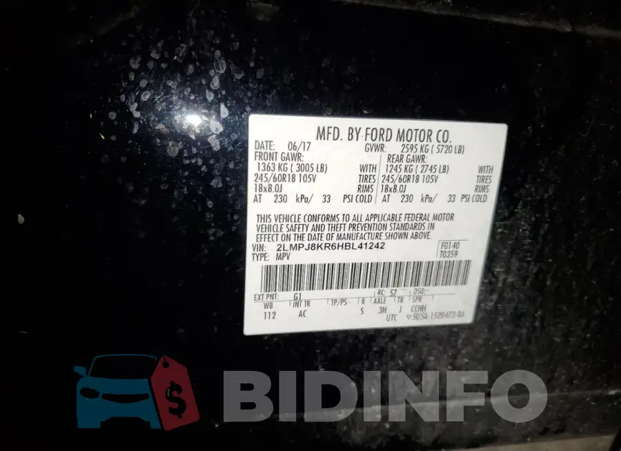 2LMPJ8KR6HBL41242 Photo# 13