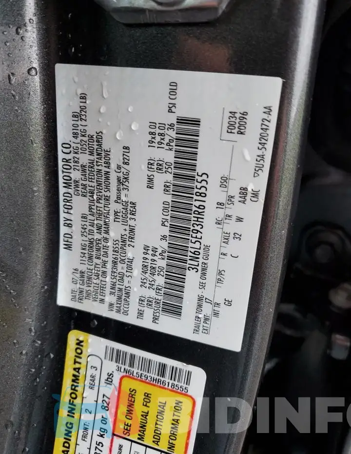 3LN6L5E93HR618555 Photo# 12