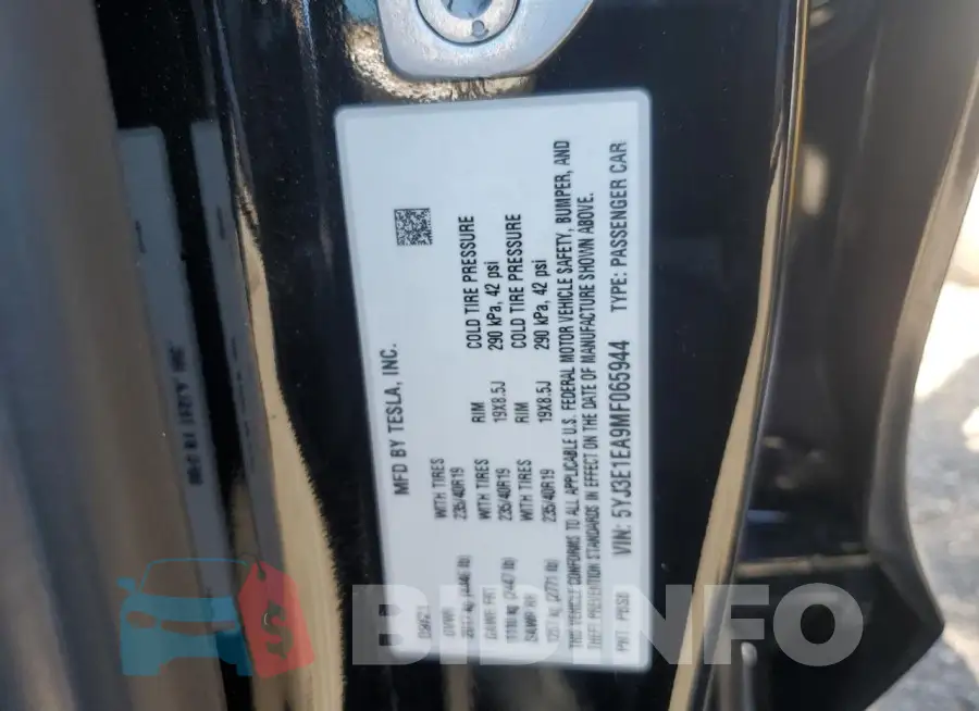 5YJ3E1EA9MF065944 Photo# 12