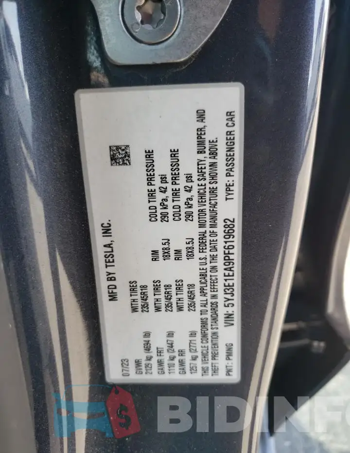 5YJ3E1EA9PF619682 Photo# 13