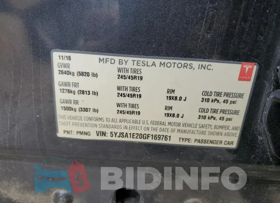 5YJSA1E20GF169761 Photo# 13