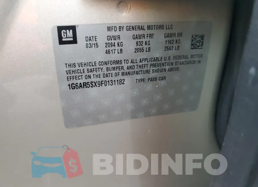 1G6AR5SX9F0131182 Photo# 12