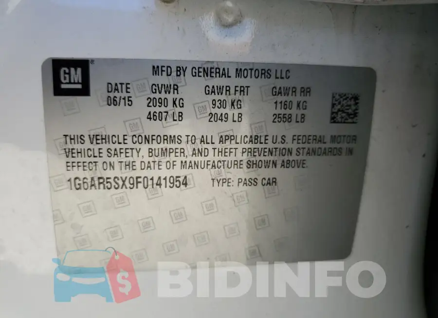 1G6AR5SX9F0141954 Photo# 13