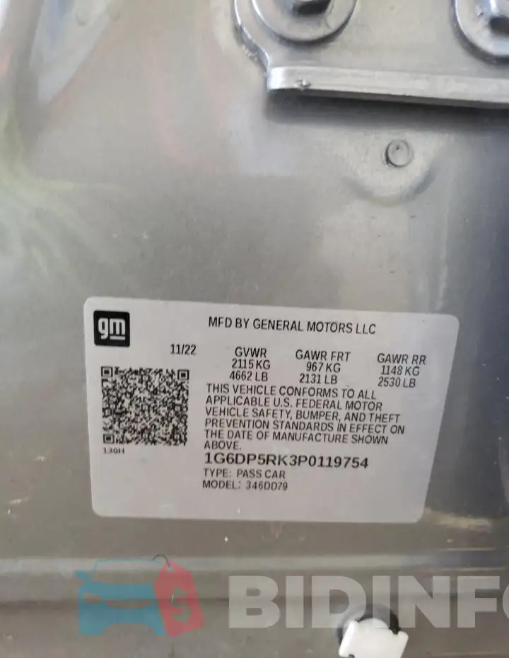 1G6DP5RK3P0119754 Photo# 13