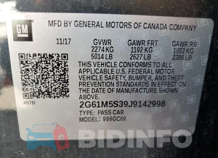 2G61M5S39J9142998 Photo# 12