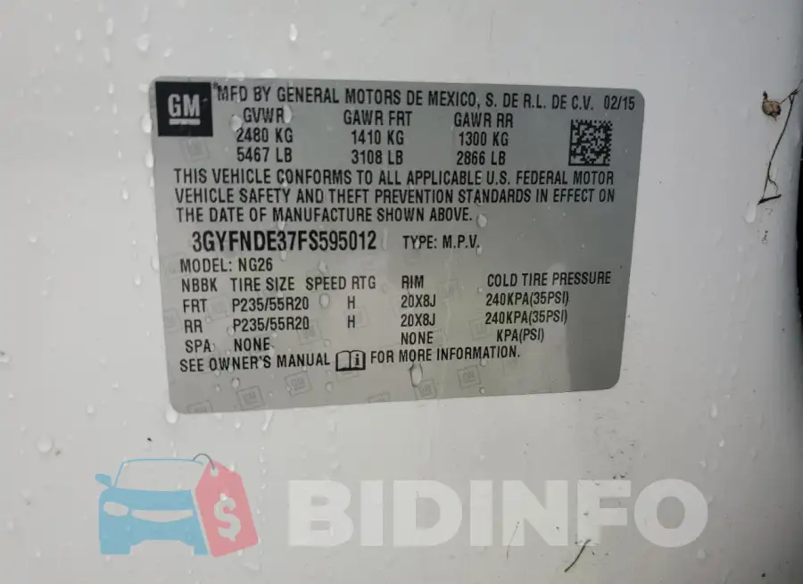 3GYFNDE37FS595012 Photo# 14