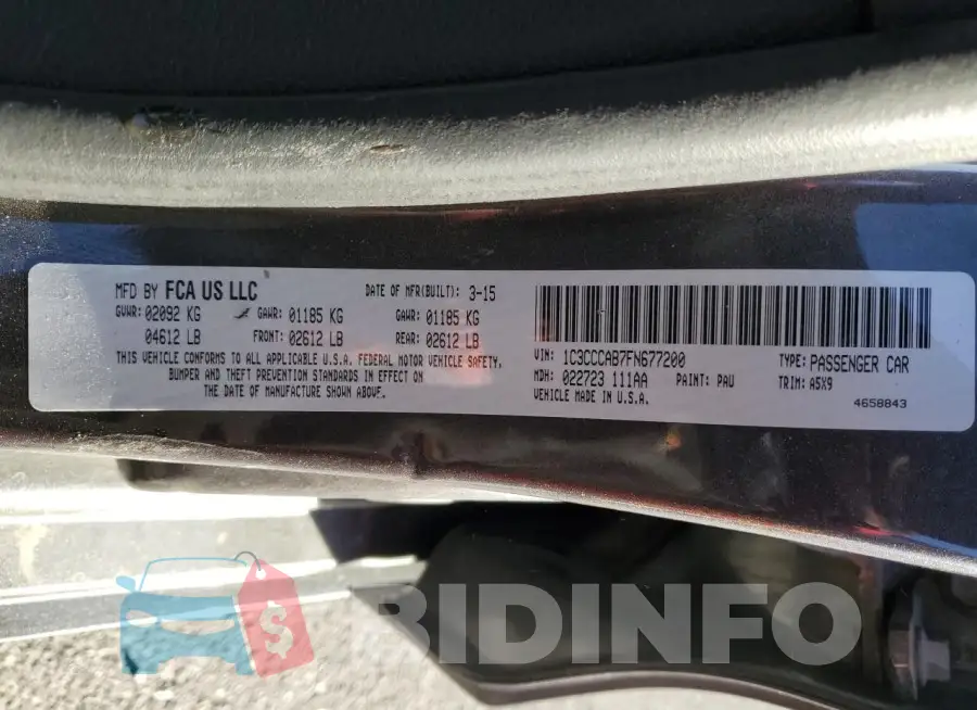 1C3CCCAB7FN677200 Photo# 12