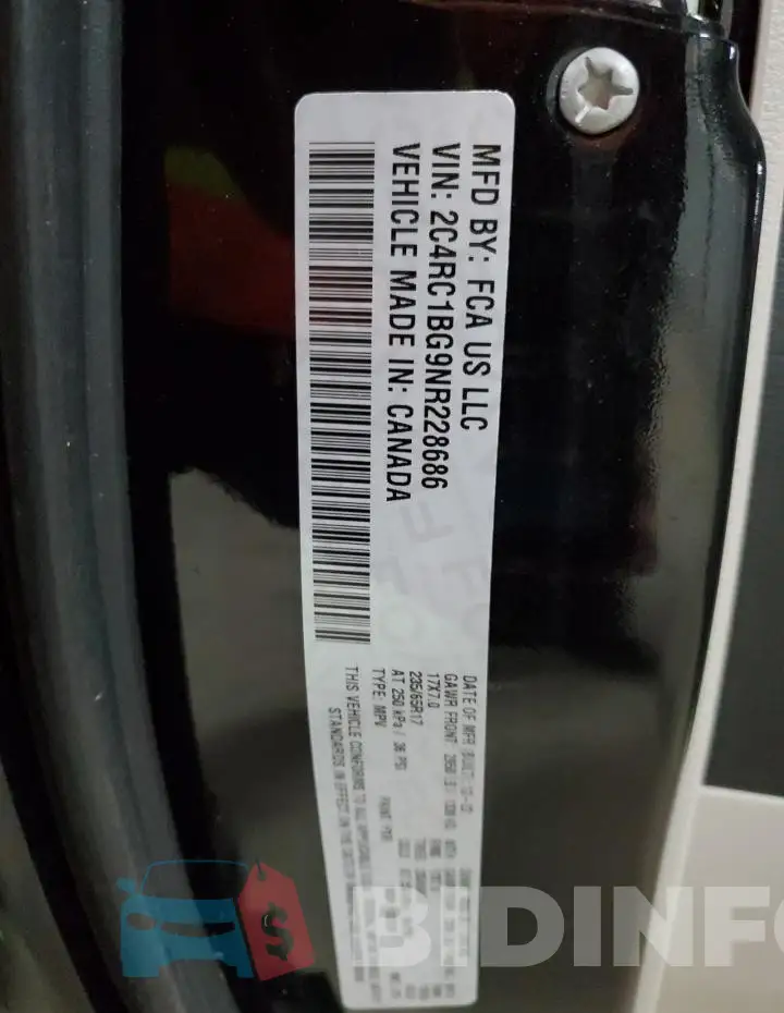 2C4RC1BG9NR228686 Photo# 13