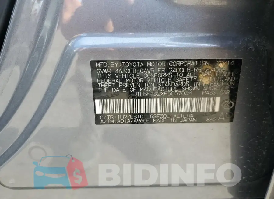 JTHBF1D2XF5057034 Photo# 13