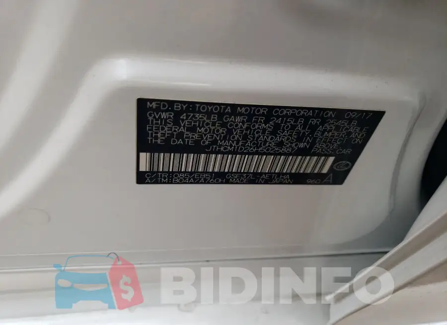 JTHCM1D26H5025887 Photo# 12