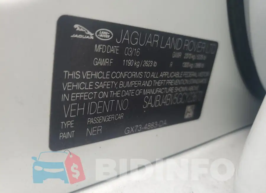 SAJBJ4BV5GCY23670 Photo# 12