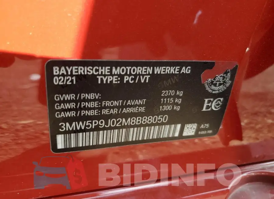3MW5P9J02M8B88050 Photo# 13