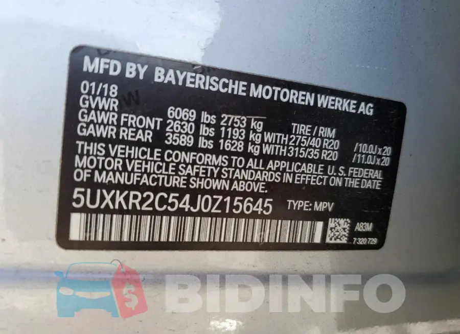 5UXKR2C54J0Z15645 Photo# 13