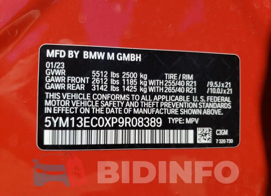 5YM13EC0XP9R08389 Photo# 12