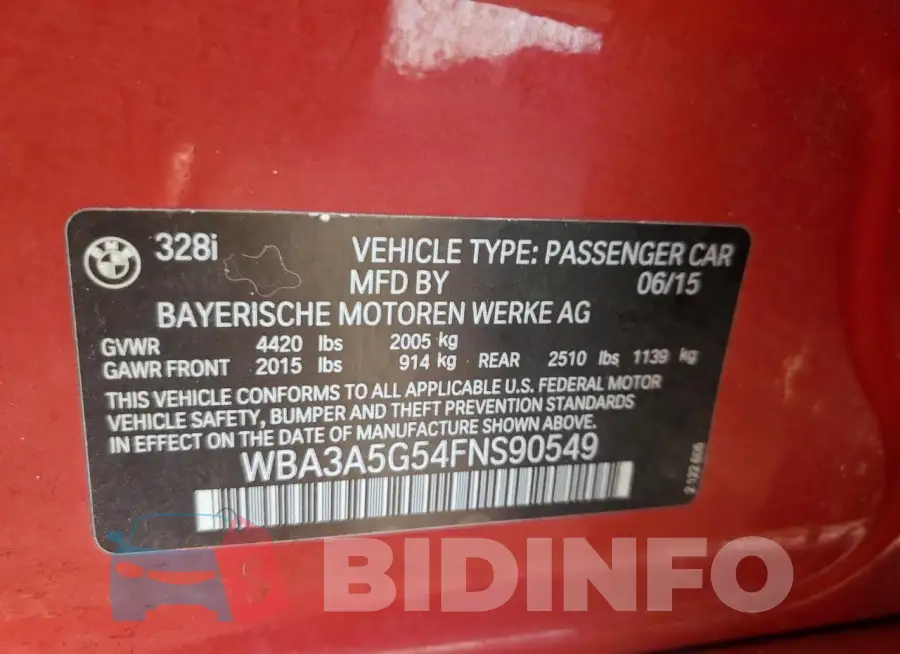 WBA3A5G54FNS90549 Photo# 12