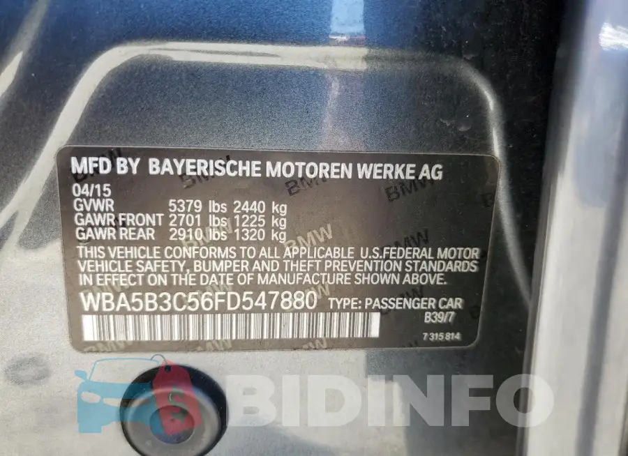 WBA5B3C56FD547880 Photo# 12