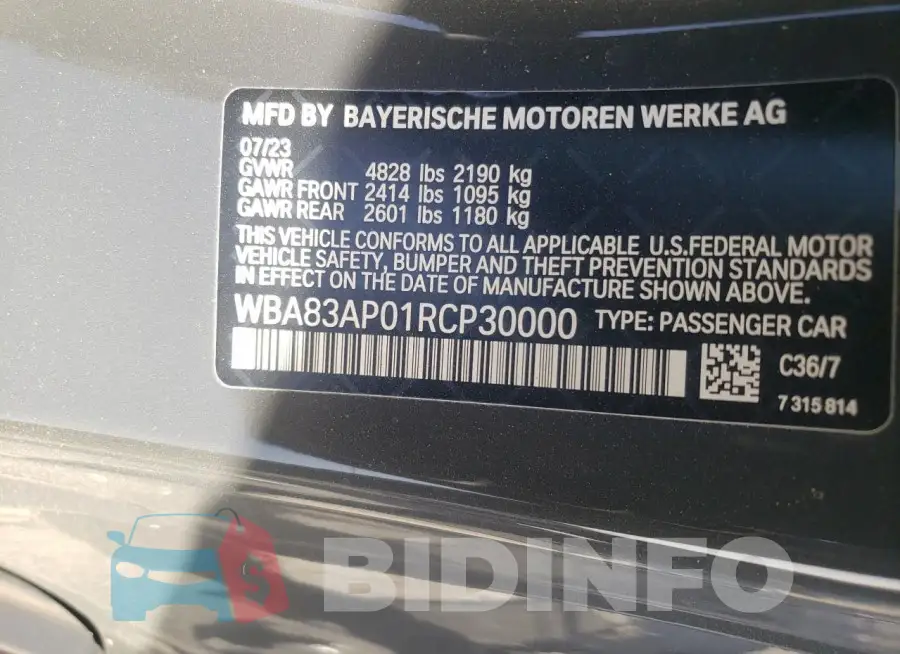 WBA83AP01RCP30000 Photo# 13