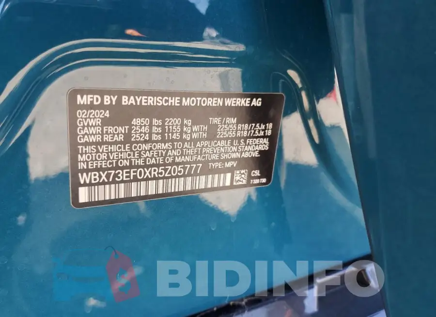 WBX73EF0XR5Z05777 Photo# 12