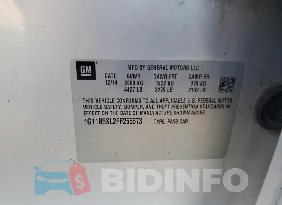 1G11B5SL2FF255573 Photo# 13