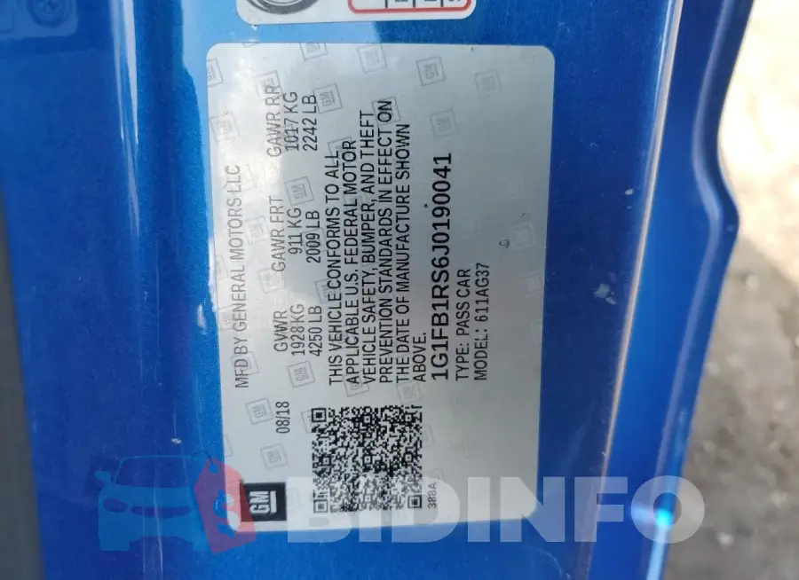 1G1FB1RS6J0190041 Photo# 12