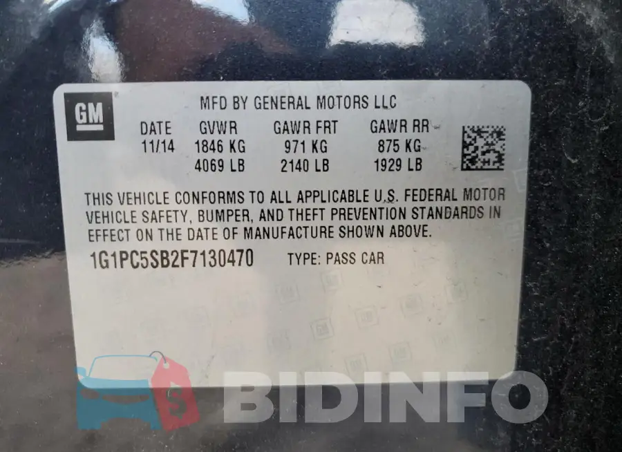 1G1PC5SB2F7130470 Photo# 13