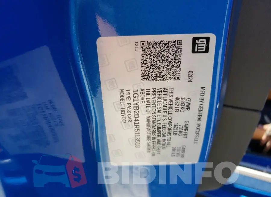 1G1YB2D41R5113518 Photo# 12