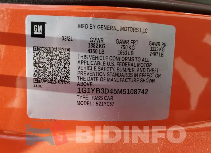 1G1YB3D45M5108742 Photo# 13