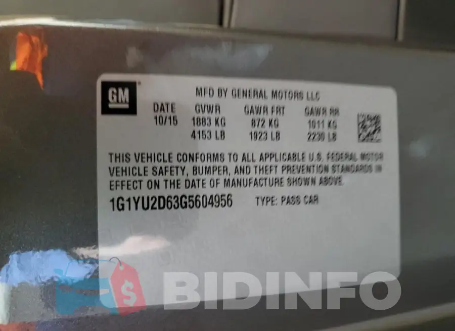 1G1YU2D63G5604956 Photo# 13