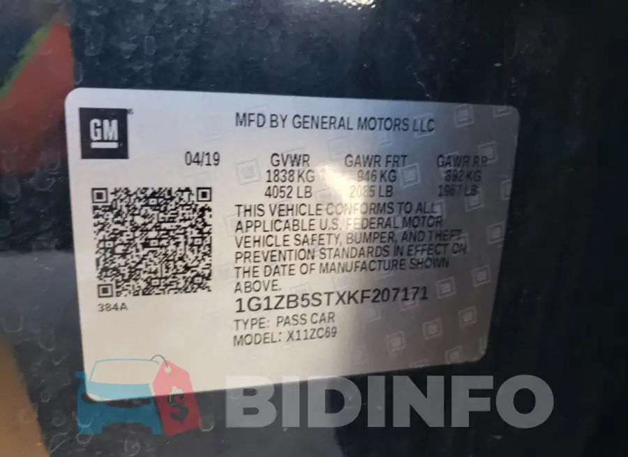 1G1ZB5STXKF207171 Photo# 12