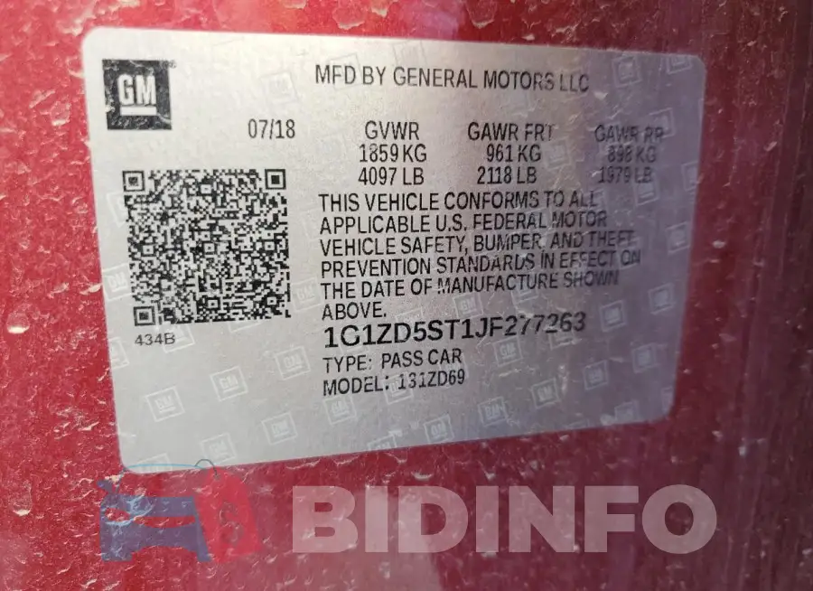 1G1ZD5ST1JF277263 Photo# 12