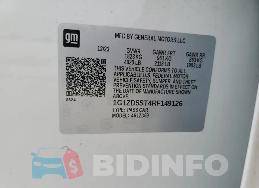 1G1ZD5ST4RF149126 Photo# 12