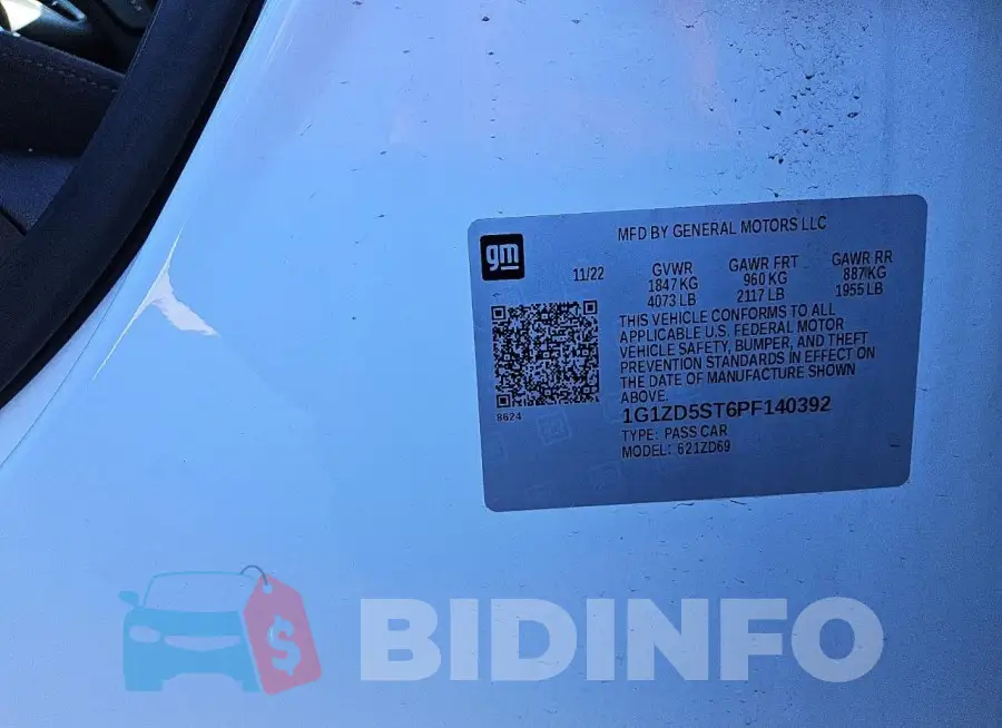 1G1ZD5ST6PF140392 Photo# 12