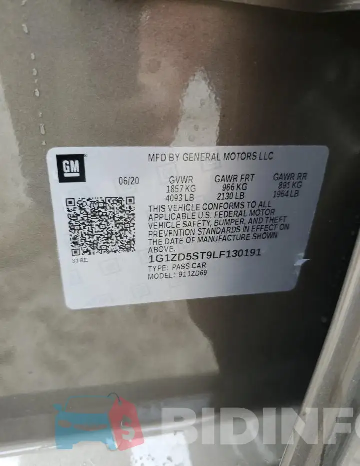 1G1ZD5ST9LF130191 Photo# 13