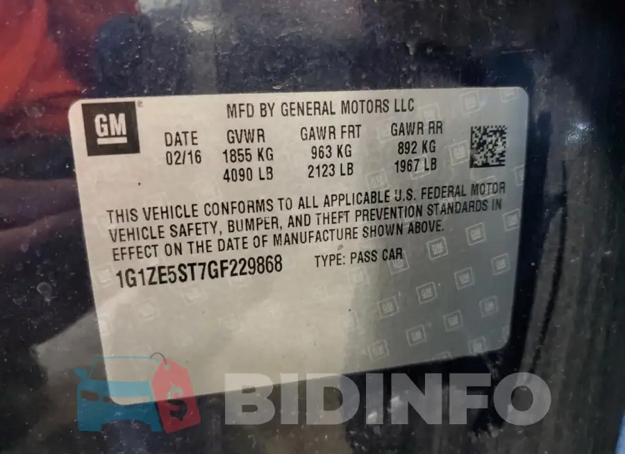 1G1ZE5ST7GF229868 Photo# 12