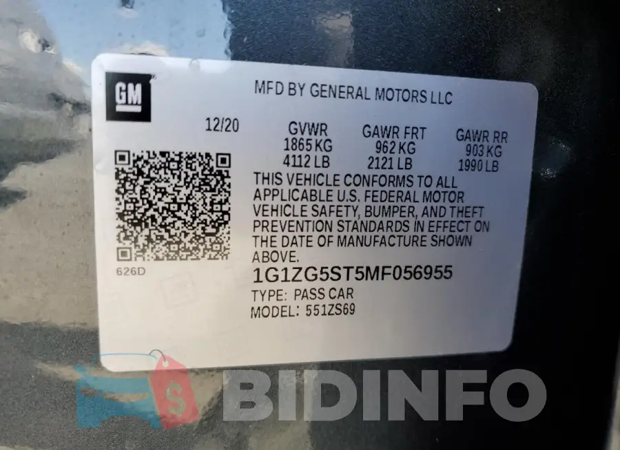 1G1ZG5ST5MF056955 Photo# 12