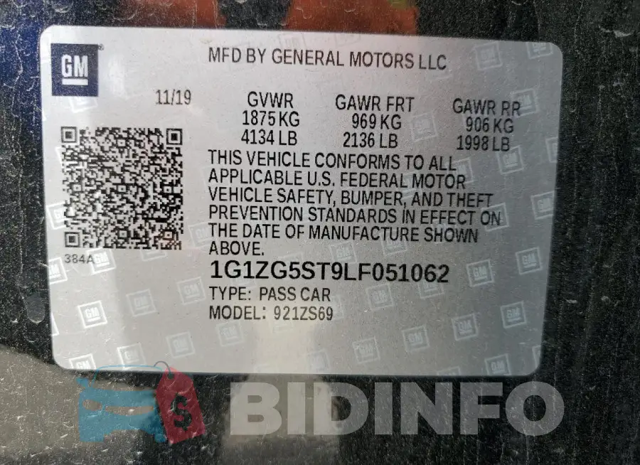 1G1ZG5ST9LF051062 Photo# 12