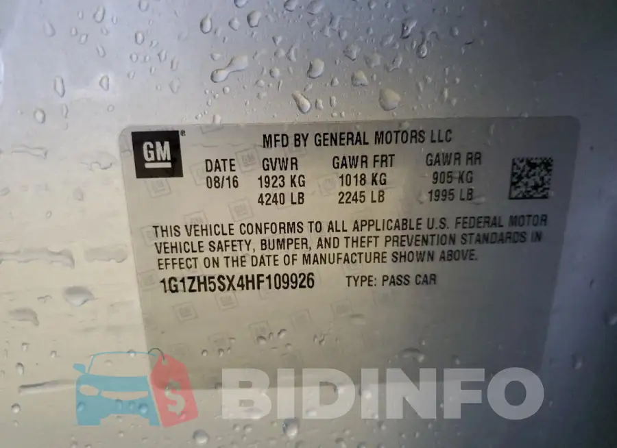 1G1ZH5SX4HF109926 Photo# 12