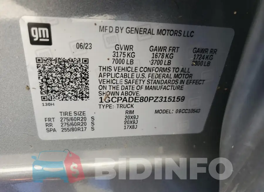 1GCPADE80PZ315159 Photo# 13