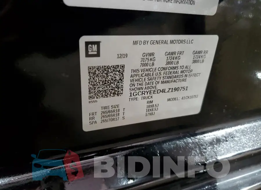 1GCRYEED4LZ190751 Photo# 13