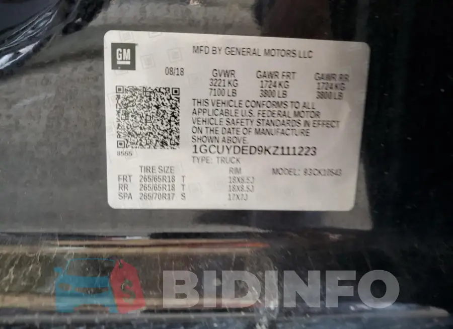 1GCUYDED9KZ111223 Photo# 12