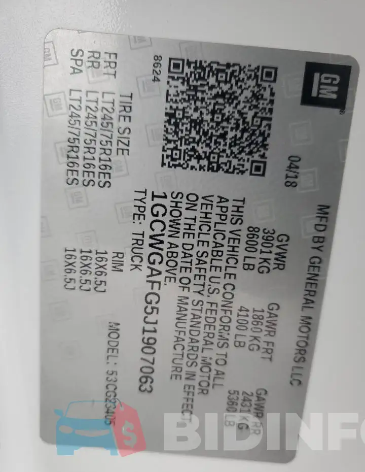 1GCWGAFG5J1907063 Photo# 14