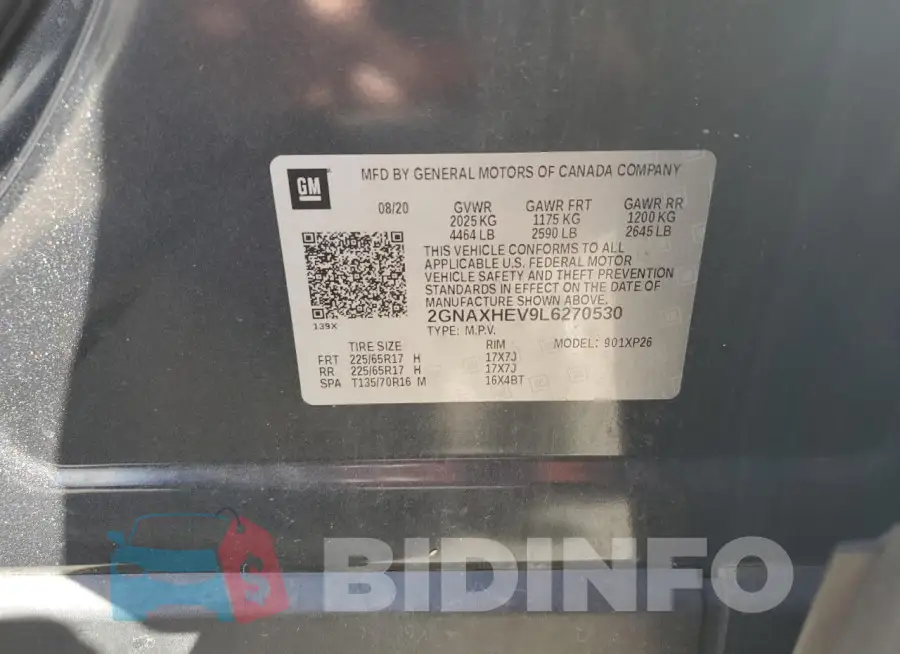 2GNAXHEV9L6270530 Photo# 13