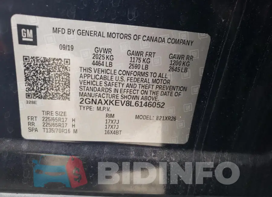 2GNAXKEV8L6146052 Photo# 12