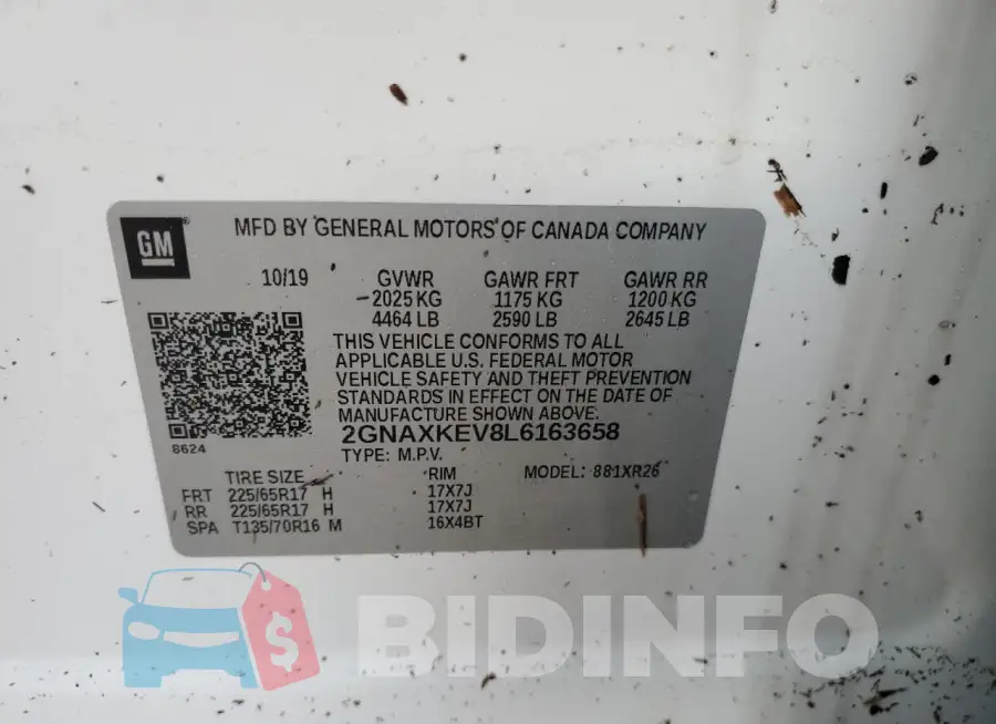 2GNAXKEV8L6163658 Photo# 13