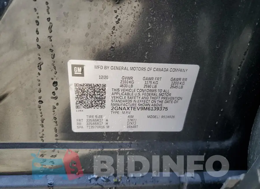2GNAXTEV9M6139375 Photo# 13